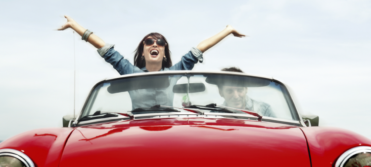 Woman in a car